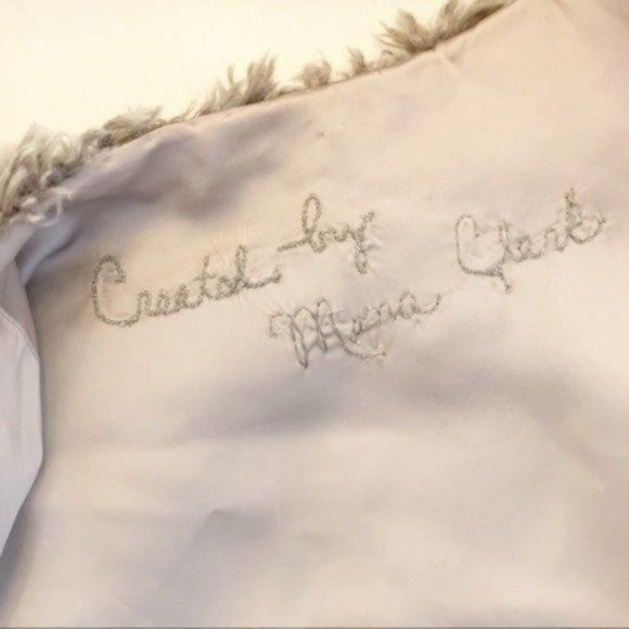 Vintage Handmade Faux Fur Shag Teddy Jacket Gray Neutral Gray Small/Medium - Picture 9 of 11